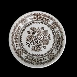 Wood & Sons Dorset Brown Transferware Floral Coasters Set of 4 England Vintage